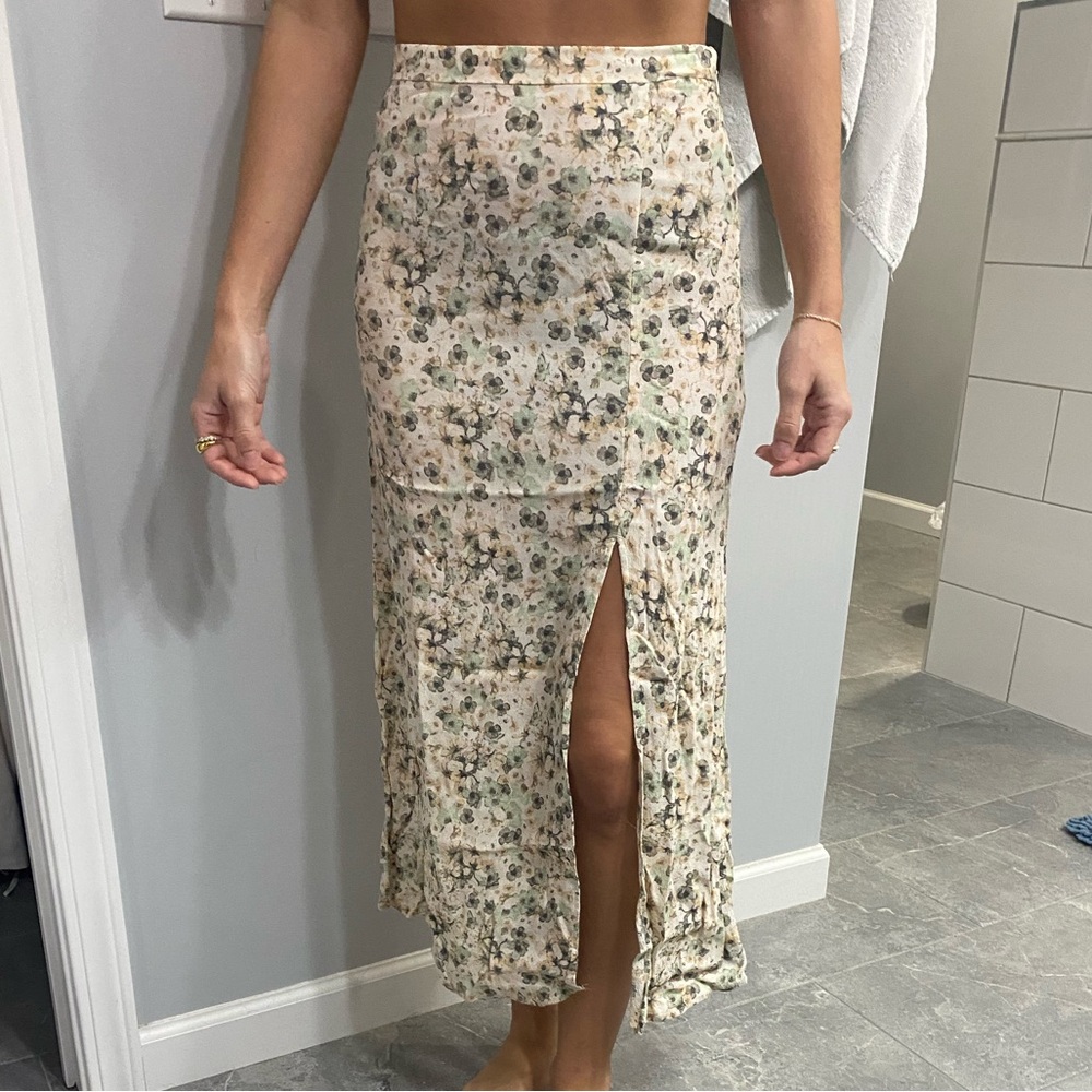 Floral Midi Skirt
